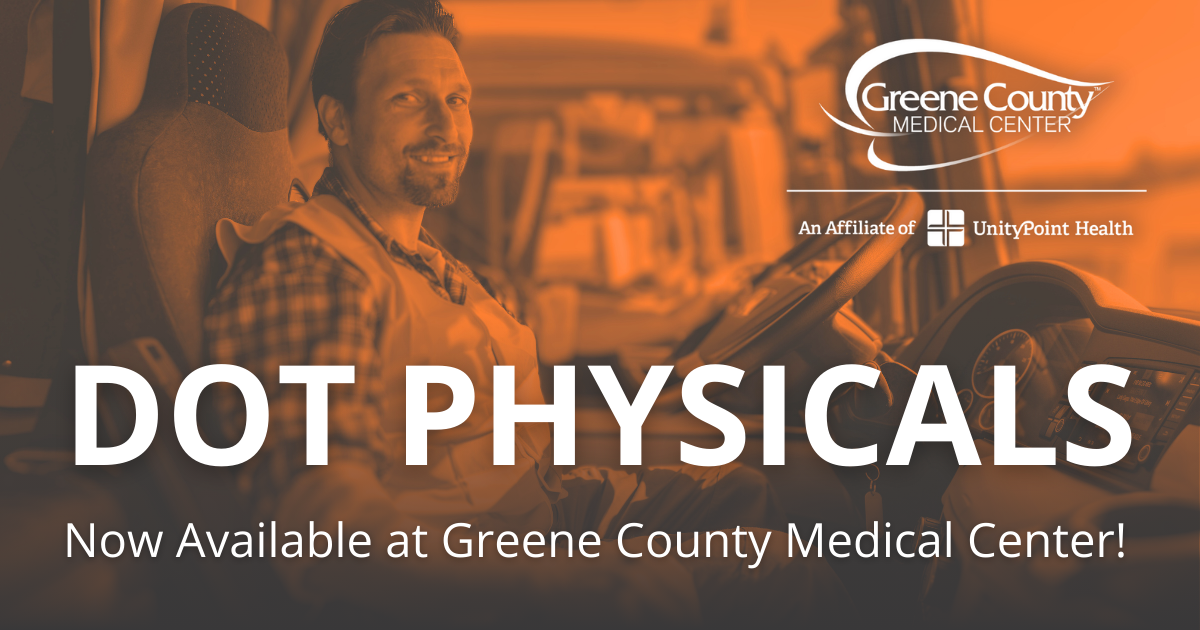 DOT Physicals Now Available At Greene County Medical Center